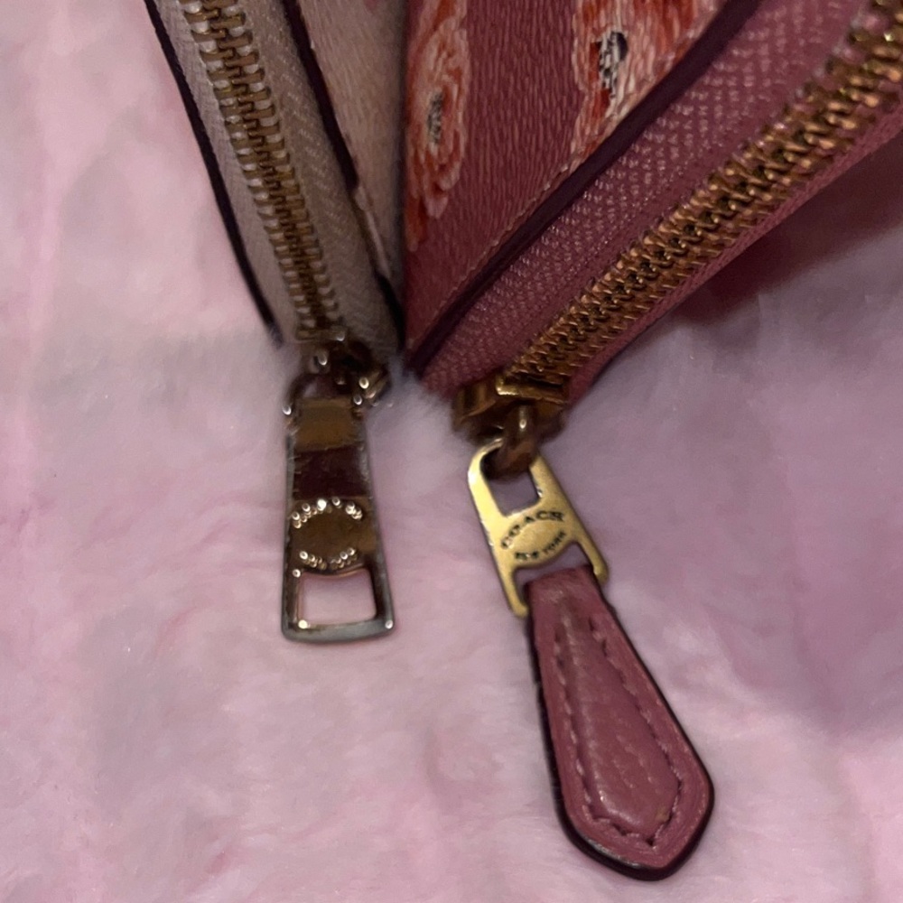 Coach Pink Floral Zip Wallet - Picture 7 of 14